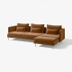 Sofa 4-osobowa, z szezlongiem/Alhamn ciemny żółto-brązowy SÖDERHAMN 896.220.86