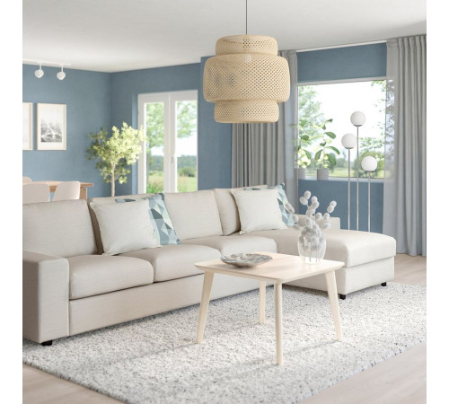 Sofa 4-osobowa z szezlongiem, z szerokimi podłokietnikami/Gunnared beżowy VIMLE 994.017.63