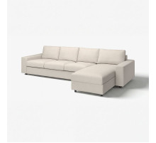 Sofa 4-osobowa z szezlongiem, z szerokimi podłokietnikami/Gunnared beżowy VIMLE 994.017.63
