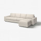 Sofa 4-osobowa z szezlongiem, z szerokimi podłokietnikami/Gunnared beżowy VIMLE 994.017.63