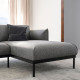 Sofa 4-osobowa z szezlongiem, Lejde szary-czarny ÄPPLARYD 994.295.35