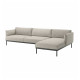 Sofa 4-osobowa z szezlongiem, Lejde jasnoszary ÄPPLARYD 994.295.40