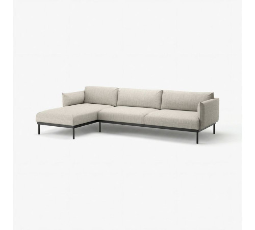 Sofa 4-osobowa z szezlongiem, Lejde jasnoszary ÄPPLARYD 994.295.40