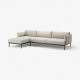 Sofa 4-osobowa z szezlongiem, Lejde jasnoszary ÄPPLARYD 994.295.40