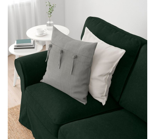 Sofa 3-osobowa, z szezlongiem/Tallmyra ciemnozielony EKTORP 994.305.48