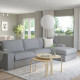 Sofa 4-osobowa z szezlongiem, Tibbleby beżowy/szary KIVIK 994.405.85