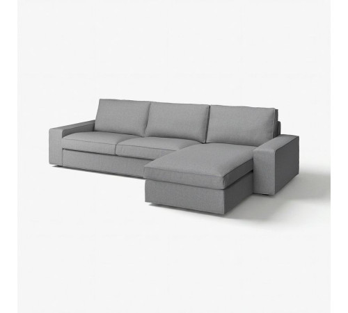 Sofa 4-osobowa z szezlongiem, Tibbleby beżowy/szary KIVIK 994.405.85