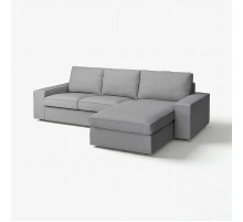 Sofa 3-osobowa z szezlongiem, Tibbleby beżowy/szary KIVIK 994.405.90
