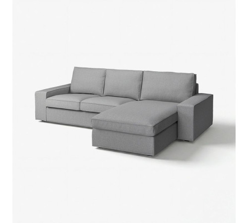 Sofa 3-osobowa z szezlongiem, Tibbleby beżowy/szary KIVIK 994.405.90