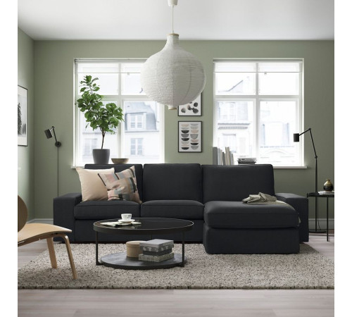 Sofa 3-osobowa z szezlongiem, Tresund antracyt KIVIK 994.828.39