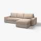 Sofa 3-osobowa z szezlongiem, Tallmyra beżowy KIVIK 994.847.77