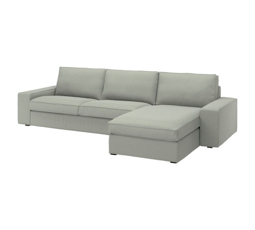 Sofa 4-osobowa z szezlongiem, Gunnared jasnozielony KIVIK 994.847.82