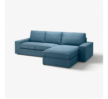 Трехместный диван с шезлонгом, цвет Tallmyra blue, KIVIK 994.848.19