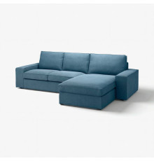 Трехместный диван с шезлонгом, цвет Tallmyra blue, KIVIK 994.848.19
