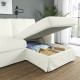 Sofa 3o z szezlongiem, prawy, Hallarp biały HYLTARP 994.958.32