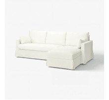 Sofa 3o z szezlongiem, prawy, Hallarp biały HYLTARP 994.958.32