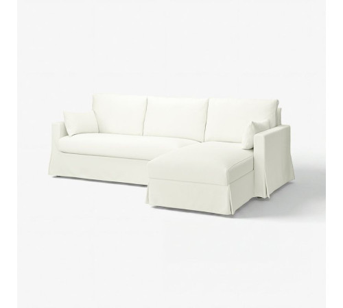 Sofa 3o z szezlongiem, prawy, Hallarp biały HYLTARP 994.958.32