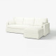 Sofa 3o z szezlongiem, prawy, Hallarp biały HYLTARP 994.958.32