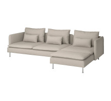Sofa 4-osobowa z szezlongiem, Fridtuna jasnobeżowy SÖDERHAMN 995.022.91