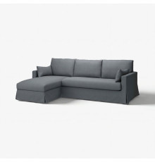 Трехместный диван с шезлонгом, слева, цвет Gransel gray, HILTARP 995.149.58