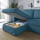 Sofa 3o z szezlongiem, lewy, Tallmyra niebieski HYLTARP 995.150.19