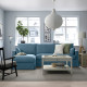 Sofa 3o z szezlongiem, lewy, Tallmyra niebieski HYLTARP 995.150.19