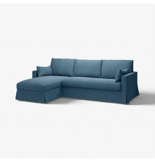 Трехместный диван с шезлонгом, слева, цвет Tallmyra blue, HILTARP 995.150.19