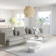 Sofa 4-osobowa, z szezlongiem/Viarp beż/brąz SÖDERHAMN 995.344.28