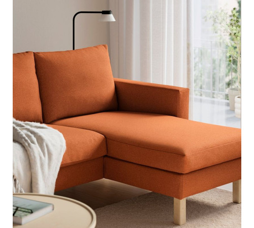 Sofa 3-osobowa z szezlongiem, Tonerud czerwonobrązowy SALTSJÖBADEN 995.792.09