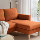 Sofa 3-osobowa z szezlongiem, Tonerud czerwonobrązowy SALTSJÖBADEN 995.792.09