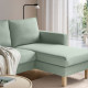 Sofa 3-osobowa z szezlongiem, Gunnared jasnozielony SALTSJÖBADEN 996.021.58