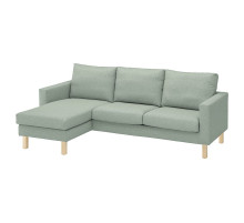 Sofa 3-osobowa z szezlongiem, Gunnared jasnozielony SALTSJÖBADEN 996.021.58