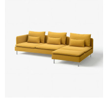 Четырехместный диван с шезлонгом и открытой спинкой / Kelinge темно-желтого цвета SÖDERHAMN 996.216.80