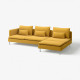 Sofa 4-osobowa z szezlongiem, i otwarty koniec/Kelinge ciemnożółty SÖDERHAMN 996.216.80