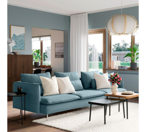 Sofa 4-osobowa, Fridtuna ciemny szaroniebieski SÖDERHAMN 996.220.24