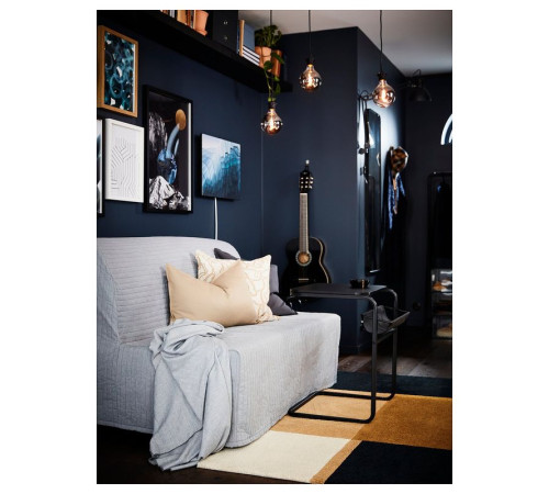 Sofa 2-osobowa, rozkładana, Knisa jasnoszary LYCKSELE LÖVÅS 093.870.35