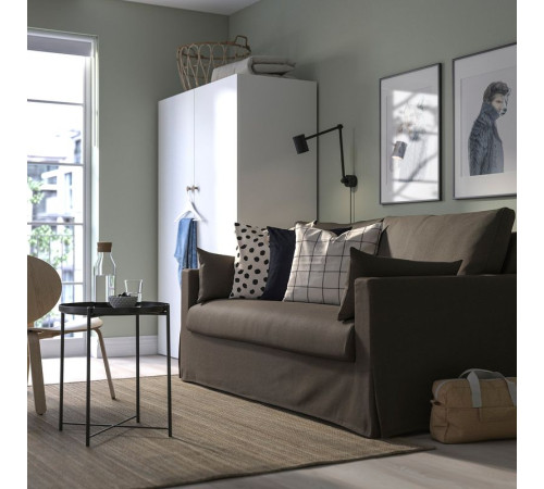 Sofa 2-osobowa, rozkładana, Gransel szarobrązowy HYLTARP 094.895.81