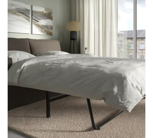 Sofa 2-osobowa, rozkładana, Gransel szarobrązowy HYLTARP 094.895.81