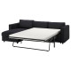 Sofa 3-osobowa, rozkładana, z szezlongiem/Hillared antracyt VIMLE 095.369.45