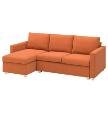 3-os sofa rozkładana z szezlongiem, Tonerud czerwonobrązowy SALTSJÖBADEN 095.792.23