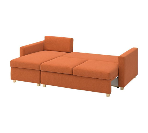 3-os sofa rozkładana z szezlongiem, Tonerud czerwonobrązowy SALTSJÖBADEN 095.792.23