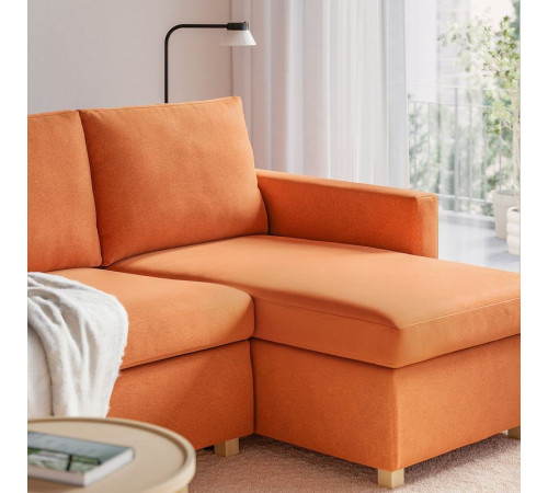 3-os sofa rozkładana z szezlongiem, Tonerud czerwonobrązowy SALTSJÖBADEN 095.792.23