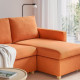 3-os sofa rozkładana z szezlongiem, Tonerud czerwonobrązowy SALTSJÖBADEN 095.792.23
