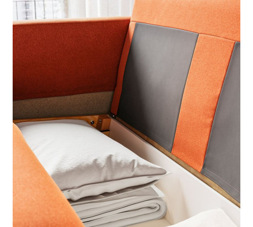 3-os sofa rozkładana z szezlongiem, Tonerud czerwonobrązowy SALTSJÖBADEN 095.792.23