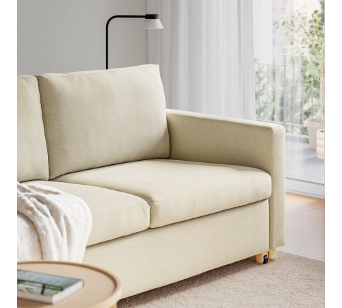 Sofa 2-osobowa, rozkładana, Fridtuna jasnobeżowy SALTSJÖBADEN 096.027.04
