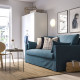 Двухместный диван-кровать, цвет Tallmyra blue, HILTARP 195.148.77