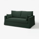 Sofa 2-osobowa, rozkładana, Tallmyra ciemnozielony HYLTARP 195.148.82