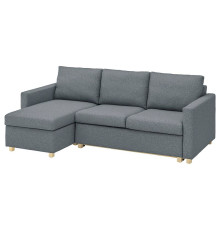 3-os sofa rozkładana z szezlongiem, Gunnared średnioszary SALTSJÖBADEN 196.026.90