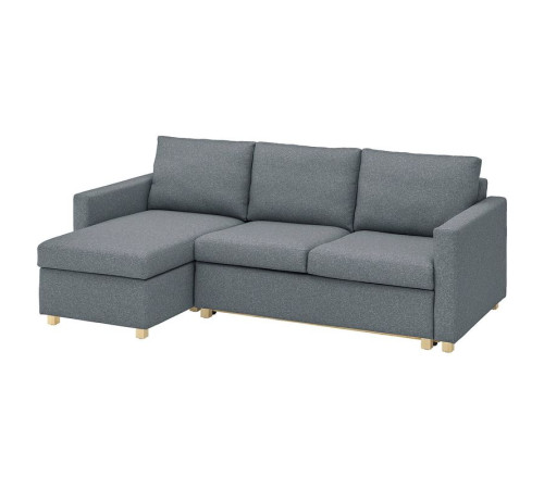 3-os sofa rozkładana z szezlongiem, Gunnared średnioszary SALTSJÖBADEN 196.026.90
