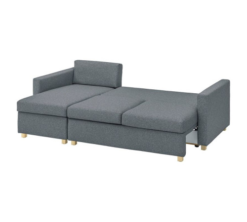 3-os sofa rozkładana z szezlongiem, Gunnared średnioszary SALTSJÖBADEN 196.026.90